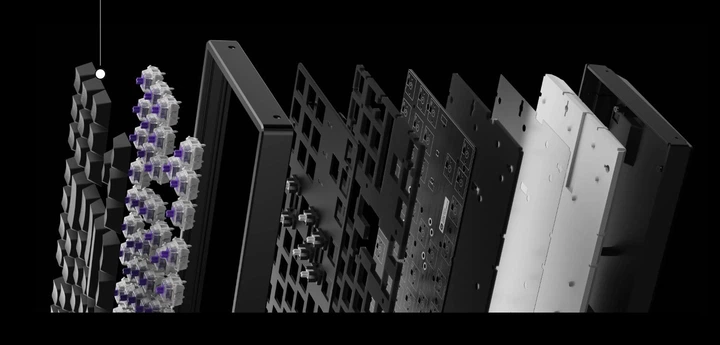Магнитная беспроводная клавиатура Keychron K8 HE Special Edition \ Gateron Double-Rail Magnetic Nebula \ White ANSI US - Фото 7 Магнитная беспроводная клавиатура Keychron K8 HE Special Edition \ Gateron Double-Rail Magnetic Nebula \ White ANSI US - изображение 7