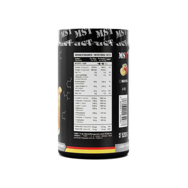 Комплекс аминокислот MST EAA bcaa zero 520 грамм со вкусом персковый чай, бцаа - изображение 2