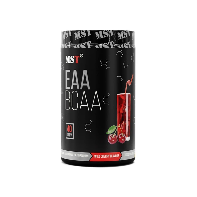 Амінокислоти MST EAA bcaa zero 520 грам зі смаком вишні - Фото 1 Амінокислоти MST EAA bcaa zero 520 грам зі смаком вишні - зображення 1