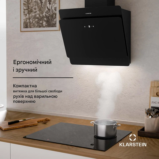 Витяжка кухонна KLARSTEIN Aurica 60 600 м³/год 165 Вт (10031904) - зображення 2