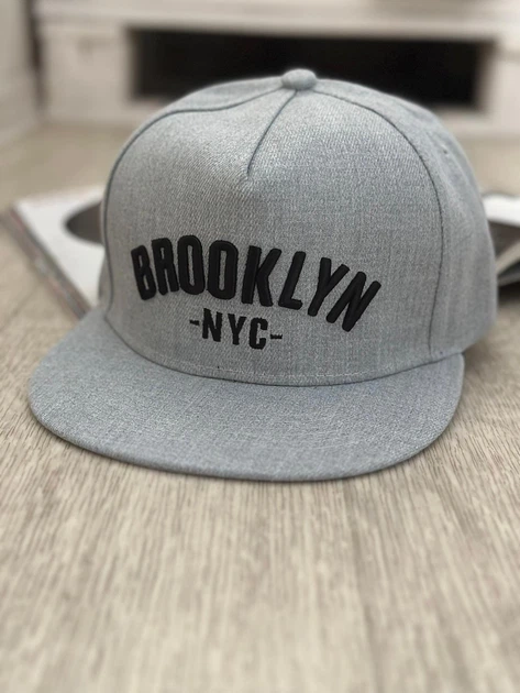 Кепка снепбек (Snapback) Brooklyn NY Серый 56-61р (9068) - Фото 1 Кепка снепбек (Snapback) Brooklyn NY Серый 56-61р (9068) - изображение 1