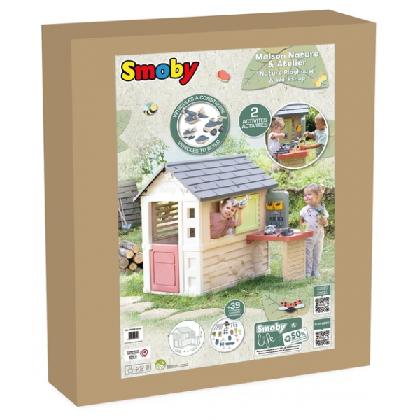 Ігровий будиночок Smoby Life "Садова майстерня" зі верстатом, інструментами та аксесуарами 145х110х127 см, 2+ (7600810742) - зображення 7