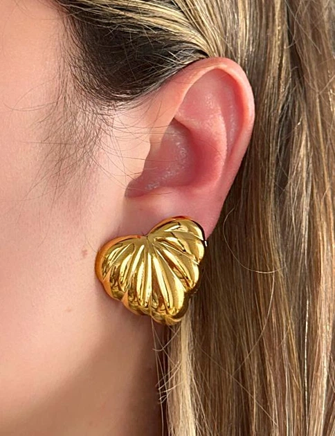 Женские сережки "Дина" jewelry Золотистые - Фото 5 Женские сережки "Дина" jewelry Золотистые - изображение 5