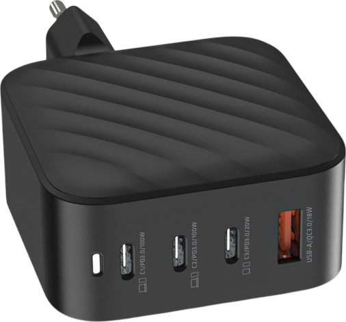 Мережевий зарядний пристрій Xblitz XC3 PD 100 Вт GaN3 3 x USB-C + USB-A (5902479675206) - зображення 2