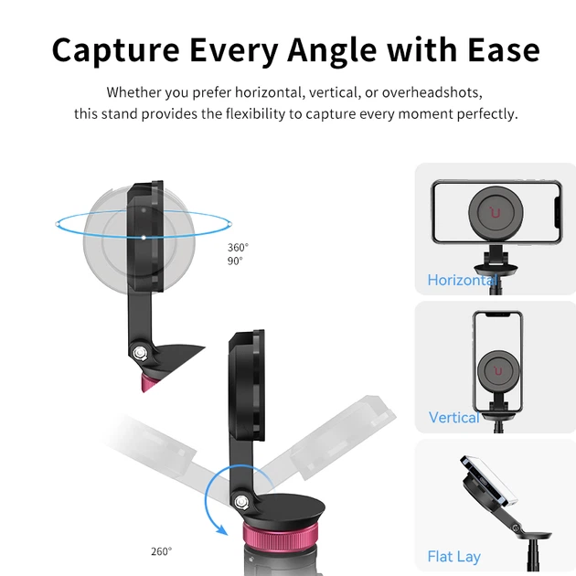 Штатив з Magsafe Ulanzi MT-84 Magnetic Tripod for Phone (T001 MT-84) (T001) - Фото 7 Штатив з Magsafe Ulanzi MT-84 Magnetic Tripod for Phone (T001 MT-84) (T001) - зображення 7