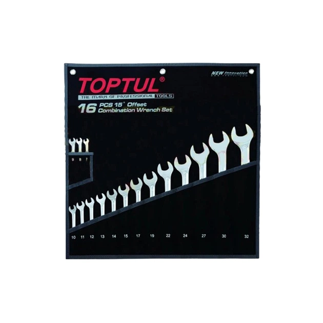 Ключ Toptul ріжково-накидний 16 шт. 7-32 Hi-Performance (GPAX1601) - Фото 1 Ключ Toptul ріжково-накидний 16 шт. 7-32 Hi-Performance (GPAX1601) - зображення 1