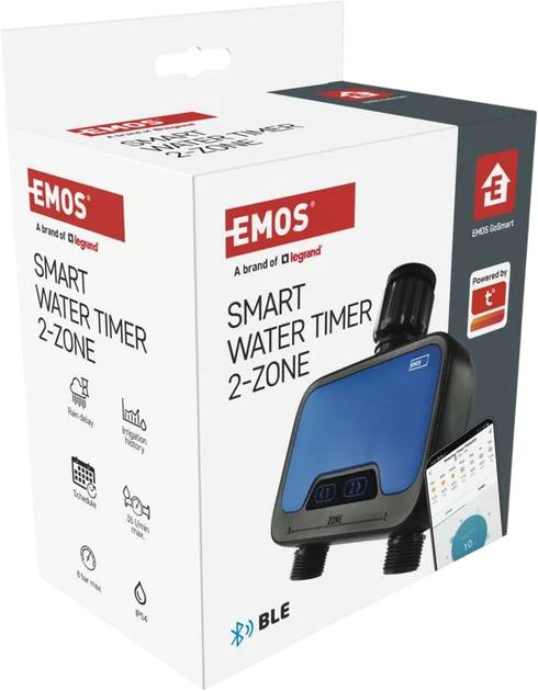 Розумний таймер поливу Emos GoSmart PW56202 Bluetooth 2 виходи (PW56202) - Фото 15 Розумний таймер поливу Emos GoSmart PW56202 Bluetooth 2 виходи (PW56202) - зображення 15