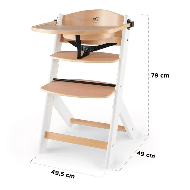 Стульчик для кормления Kinderkraft Enock Gray Wood, 5902533915095 - изображение 6