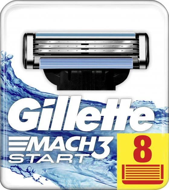 Змінні касети для гоління Gillette Mach 3 Start 3 леза (8 шт.) - Фото 1 Змінні касети для гоління Gillette Mach 3 Start 3 леза (8 шт.) - зображення 1