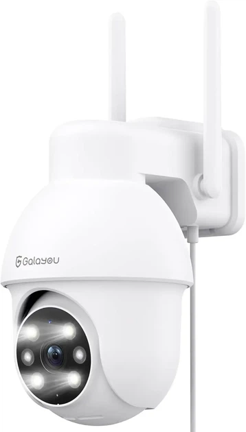 Камера відеоспостереження Galayou Y4 2K, PTZ, Wi-Fi 2.4 ГГц, 3 режими нічної зйомки, двосторонній аудіозв язок - Фото 3 Камера відеоспостереження Galayou Y4 2K, PTZ, Wi-Fi 2.4 ГГц, 3 режими нічної зйомки, двосторонній аудіозв язок - зображення 3