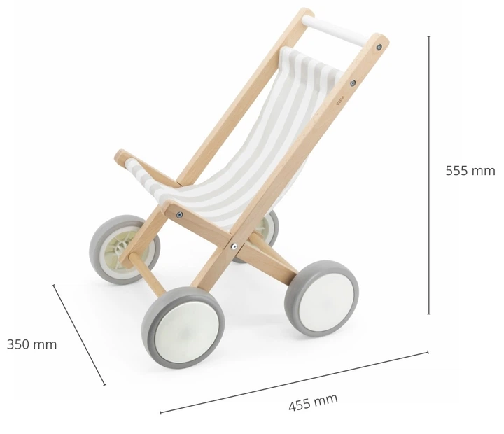 Wózek spacerowy dla lalek Viga 44687 (6971608446870) - obraz 3