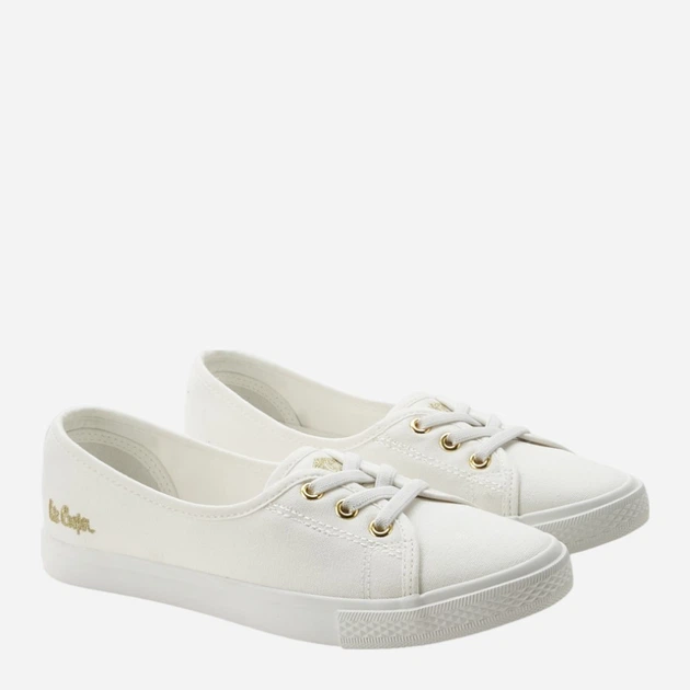 Trampki damskie materiałowe do kostki Lee Cooper LCW-26-02-4043 37 Białe (5901479604360) - obraz 2