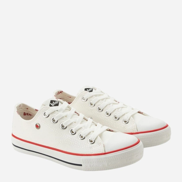 Trampki damskie materiałowe do kostki Lee Cooper LCW-26-31-4310 36 Białe (5901479622364) - obraz 2