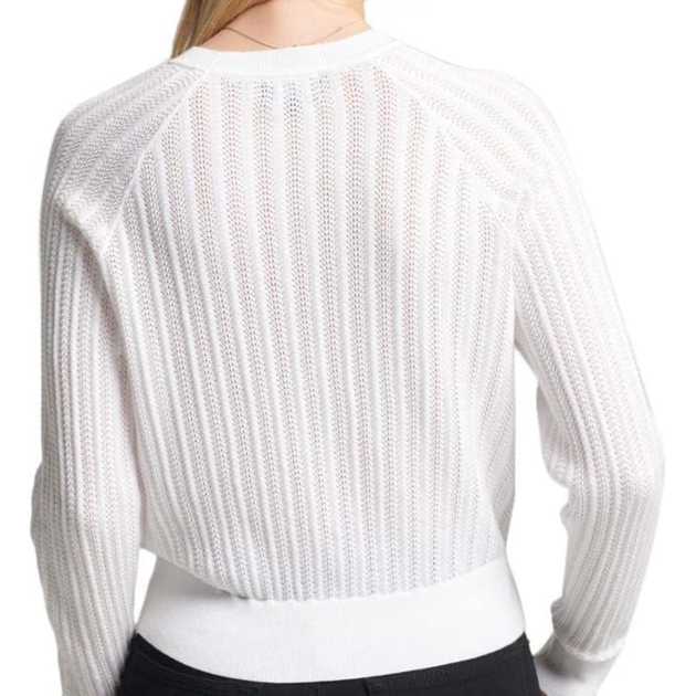 Жіночий мереживний трикотажний бавовняний свитер Superdry Studios білий XS W6110377A 01C (XS) - Фото 2 Жіночий мереживний трикотажний бавовняний свитер Superdry Studios білий XS W6110377A 01C (XS) - зображення 2