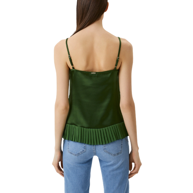 Блузка жіноча Liu Jo Top Sottoveste на тонких бретелях зелена L WA2165 T4924 90230 L - Фото 2 Блузка жіноча Liu Jo Top Sottoveste на тонких бретелях зелена L WA2165 T4924 90230 L - изображение 2