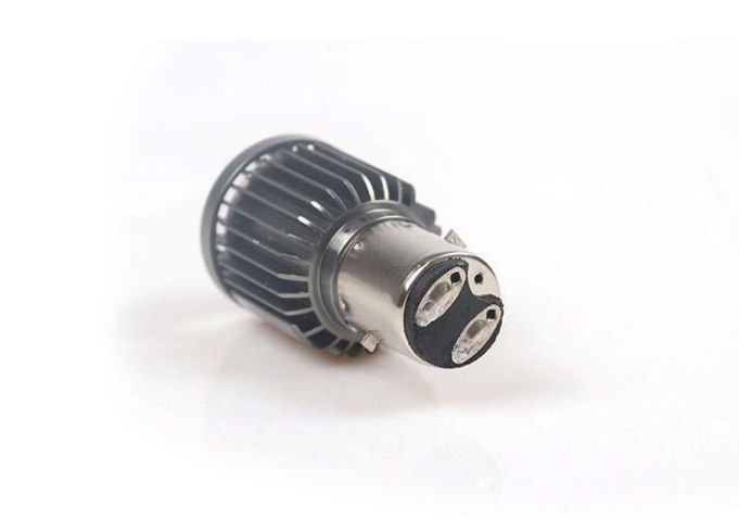 Светодиодная LED лампа H4/BA20D с линзой: Бледно (белый) + Дальний (желтый) свет - изображение 5