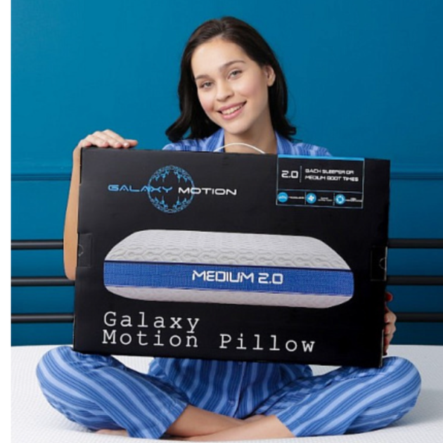 Ортопедична подушка Galaxy Motion ERGO FOAM, 2.0 середньої жорсткості, 40x65 см, висота15 см, Синій - Фото 6 Ортопедична подушка Galaxy Motion ERGO FOAM, 2.0 середньої жорсткості, 40x65 см, висота15 см, Синій - зображення 6