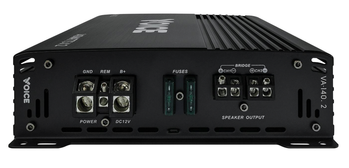 Автомобильный 2-канальный усилитель Voice VA-140.2, 2×140 Вт RMS, класс AB, мист 430 Вт - Фото 4 Автомобильный 2-канальный усилитель Voice VA-140.2, 2×140 Вт RMS, класс AB, мист 430 Вт - изображение 4