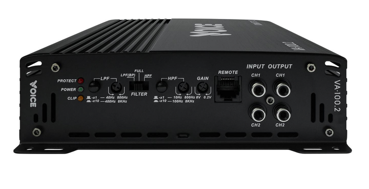 Автомобильный 2-канальный усилитель Voice VA-100.2, 2×100 Вт RMS, класс AB, мист 300 Вт - изображение 5