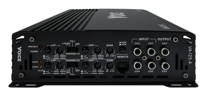 Автомобильный усилитель на 4 канала Voice VA-125.4, 4×125 Вт RMS, класс AB, мист 2×340 Вт - изображение 5