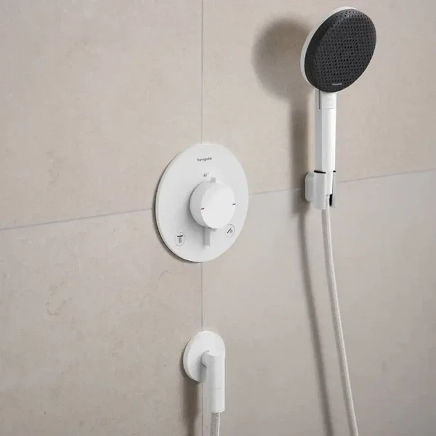 Смеситель для душа Hansgrohe Ecostat Comfort S термостатический, белый матовый (33715700) - изображение 2