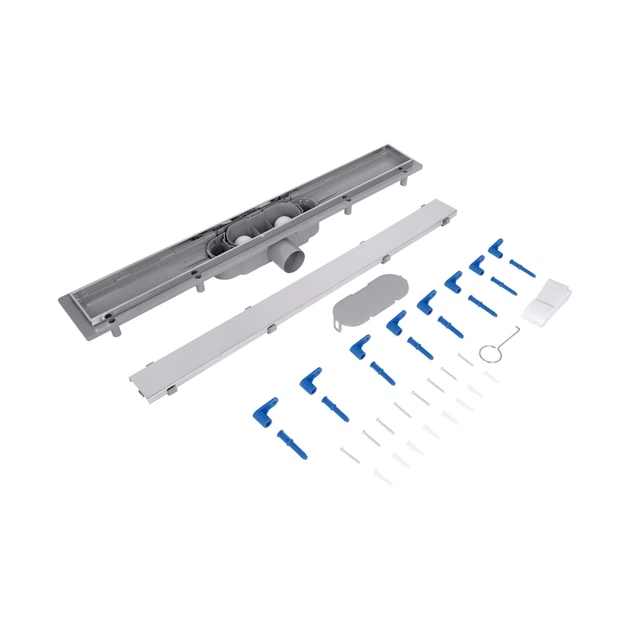 Трап душовий лінійний Qtap Dry Tile304-600 600 мм, сухий затвор, під плитку, (нержавіюча сталь / пластик) - зображення 9