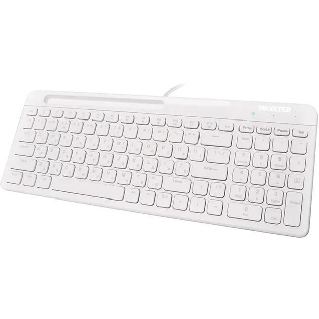 Клавіатура Maxxter KB-01W-UA - Фото 2 Клавіатура Maxxter KB-01W-UA - зображення 2