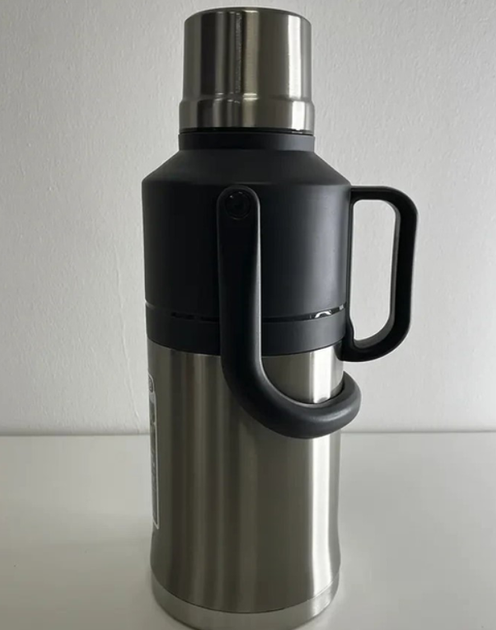 Термос туристический RIAS SSB-B330 с ручкой 3.3L Silver-Black (3_08080) - изображение 2