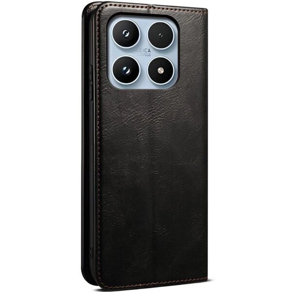 Чехол-книжка с карманами UniCase Leather Wallet для Xiaomi 17 - Black - изображение 6