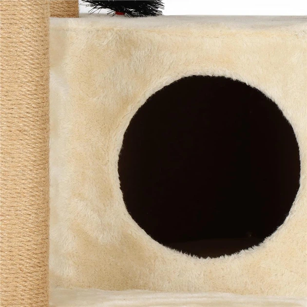 Drapak dla kota Springos Wielopoziomowy Kremowy PA1044 (5907719457666) - obraz 7