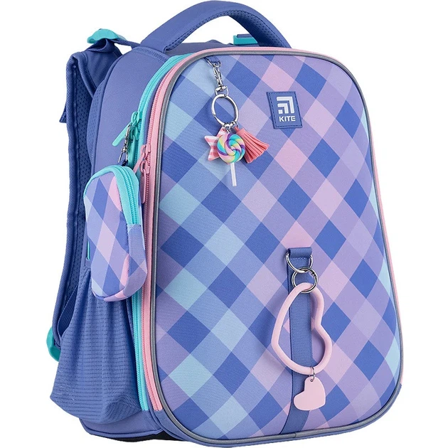 Рюкзак Kite Education каркасний K24-531M-2 Purple Chequer - Фото 1 Рюкзак Kite Education каркасний K24-531M-2 Purple Chequer - изображение 1