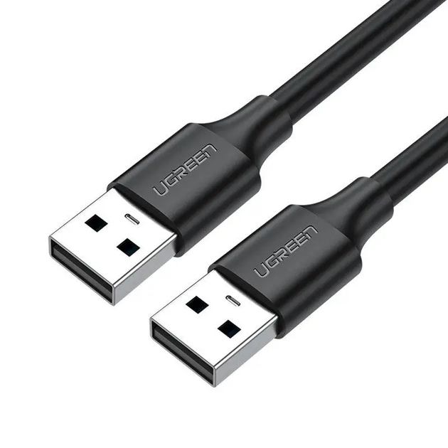 Кабель UGREEN US102 USB 2.0 A Male to A Male Cable 1m (Black)(10309) - Фото 1 Кабель UGREEN US102 USB 2.0 A Male to A Male Cable 1m (Black)(10309) - зображення 1