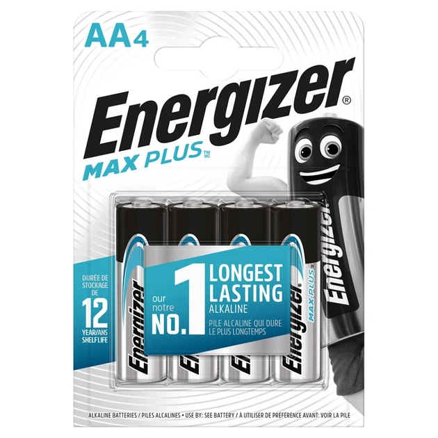 Батарейка Energizer LR6/AA Max Plus Alkaline (4шт) - Фото 1 Батарейка Energizer LR6/AA Max Plus Alkaline (4шт) - зображення 1