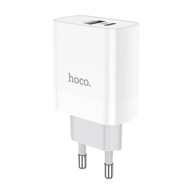 Сітчастий зарядний пристрій HOCO C80A Rapido PD20W+QC3.0 charger(EU) білий - Фото 3 Сітчастий зарядний пристрій HOCO C80A Rapido PD20W+QC3.0 charger(EU) білий - зображення 3