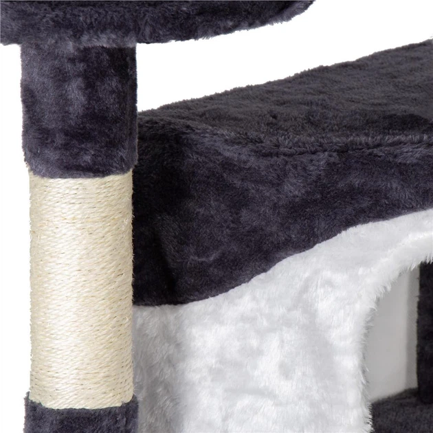 Drapak dla kota Springos Wielopoziomowy Ciemnoszary PA1045 (5907719457673) - obraz 3