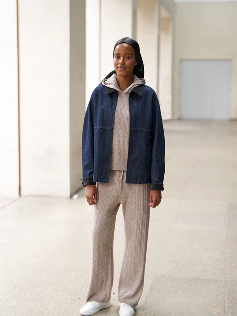 Джинсовая куртка женская Uniqlo 588062539 3XL Синяя (1159856766) - Фото 4 Джинсовая куртка женская Uniqlo 588062539 3XL Синяя (1159856766) - изображение 4