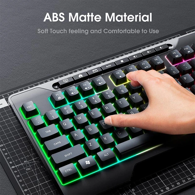 Клавиатура Onikuma wired gaming RGB keyboard 104 Keys G32 |ENG Layouts| Black - Фото 5 Клавиатура Onikuma wired gaming RGB keyboard 104 Keys G32 |ENG Layouts| Black - изображение 5