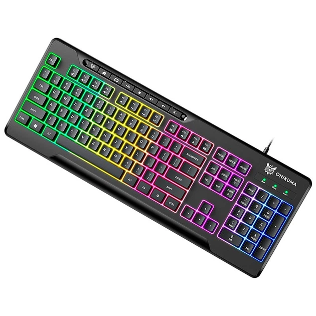 Клавиатура Onikuma wired gaming RGB keyboard 104 Keys G32 |ENG Layouts| Black - Фото 2 Клавиатура Onikuma wired gaming RGB keyboard 104 Keys G32 |ENG Layouts| Black - изображение 2