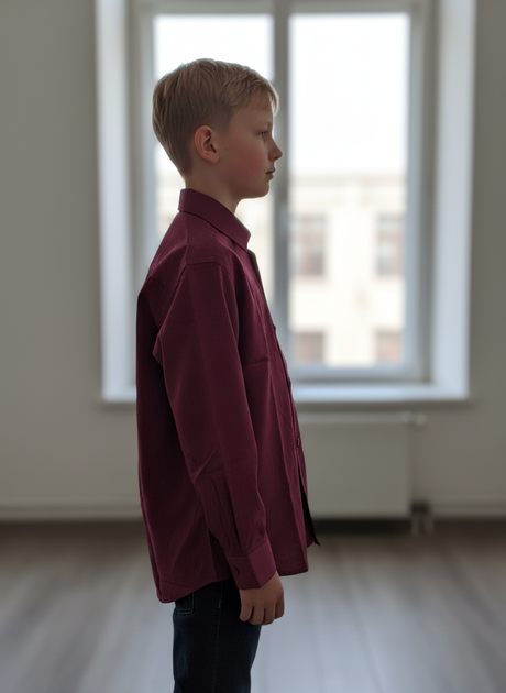 Рубашка MTP 116см Бордовый (PVM-2827-Burgundy) - Фото 2 Рубашка MTP 116см Бордовый (PVM-2827-Burgundy) - изображение 2