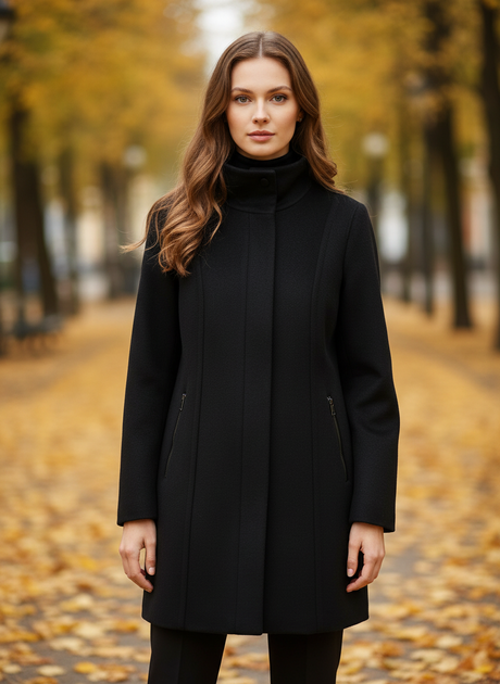 Пальто H&M 38 Черный (HM-0661794-0-Black) - Фото 1 Пальто H&M 38 Черный (HM-0661794-0-Black) - изображение 1