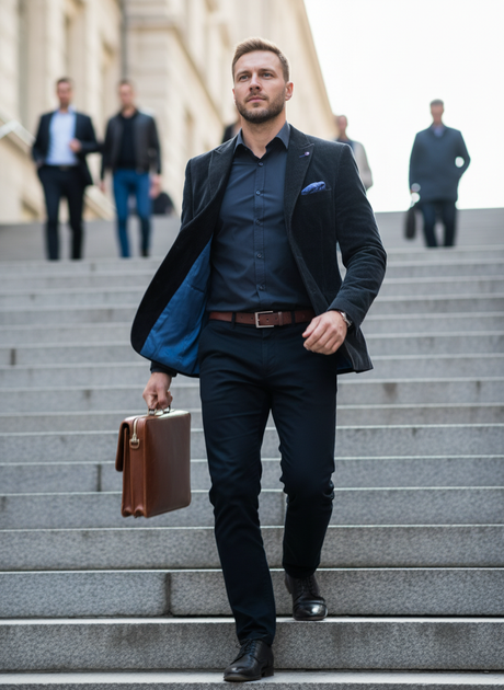 Пиджак Plus Scorpion 46 Темно-синий (SAA-8301-1-Navy-blue) - изображение 4