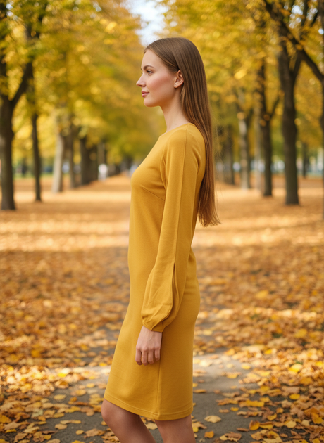 Сукня Meggi 42 Гірчичний (NLS-30003-1-Mustard) - зображення 2