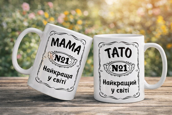 Комплект чашек для мамы и папы.Парные чашки для родителей.Чашки мама/папа №1.Объем 330мл - Фото 1 Комплект чашек для мамы и папы.Парные чашки для родителей.Чашки мама/папа №1.Объем 330мл - изображение 1