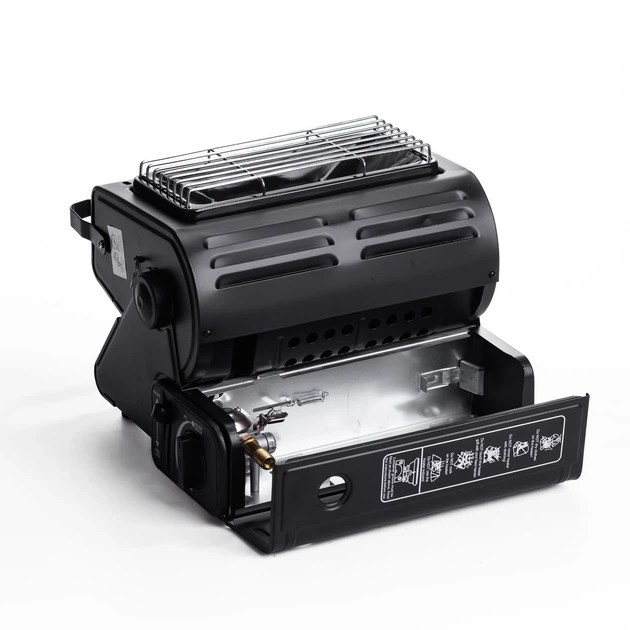 Обогреватель газовый туристический Yiwu HP-DS3-8 Black портативный с пьезоподжигом 1300 Вт ( 107-80-HP-DS3-8) - Фото 5 Обогреватель газовый туристический Yiwu HP-DS3-8 Black портативный с пьезоподжигом 1300 Вт ( 107-80-HP-DS3-8) - изображение 5