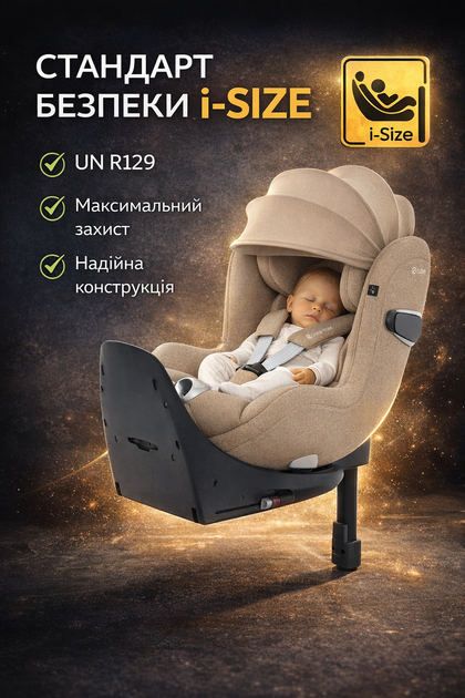 Автокресло детское автолюльки для новорожденных Cybex Platinum Sirona Ti с базой ISOFIX в машину для младенцев от 0 до 4-х лет Cozy Beige - Фото 4 Автокресло детское автолюльки для новорожденных Cybex Platinum Sirona Ti с базой ISOFIX в машину для младенцев от 0 до 4-х лет Cozy Beige - изображение 4