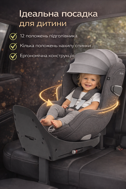Автокресло детское автолюльки для новорожденных Cybex Platinum Sirona Ti с базой ISOFIX в машину для младенцев от 0 до 4-х лет Mirage Grey - изображение 4