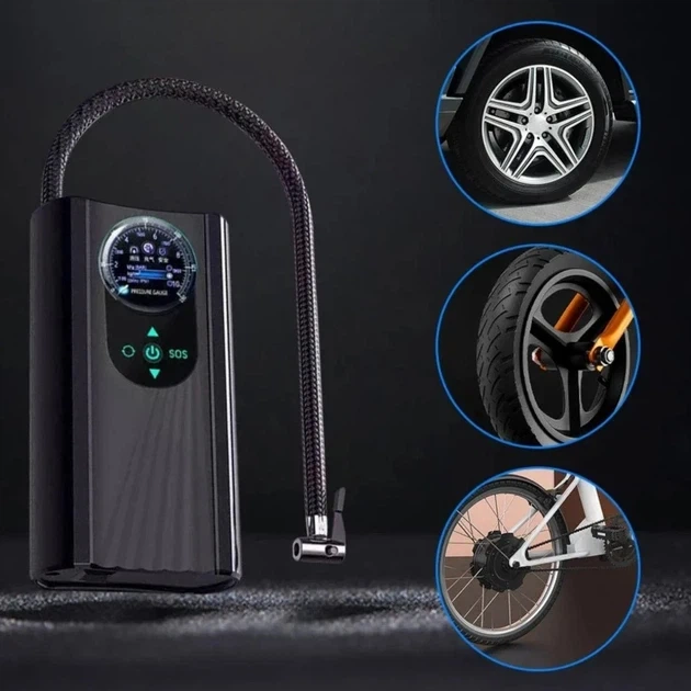 Компресор автомобільний RIAS Charge Pump портативний 100W Black (3_08070) - зображення 5