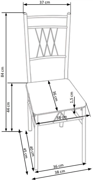 Zestaw mebli Halmar FAUST stół do jadalni 110 x 70 cm, 4 krzesła Dąb sonoma (5905248102477) - obraz 3