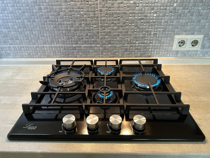 Варильна поверхня газова Luxor RG 650 Emaille Turbo Wok Italy + кругла підставка Wok у подарунок, чорний - зображення 5