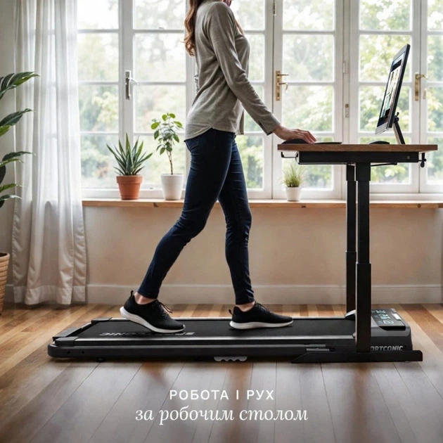 Беговая дорожка Sportconic P106FA Pro с регулируемым углом наклона, с ручками и пультом, до 12 км/ч, до 110 кг - изображение 7
